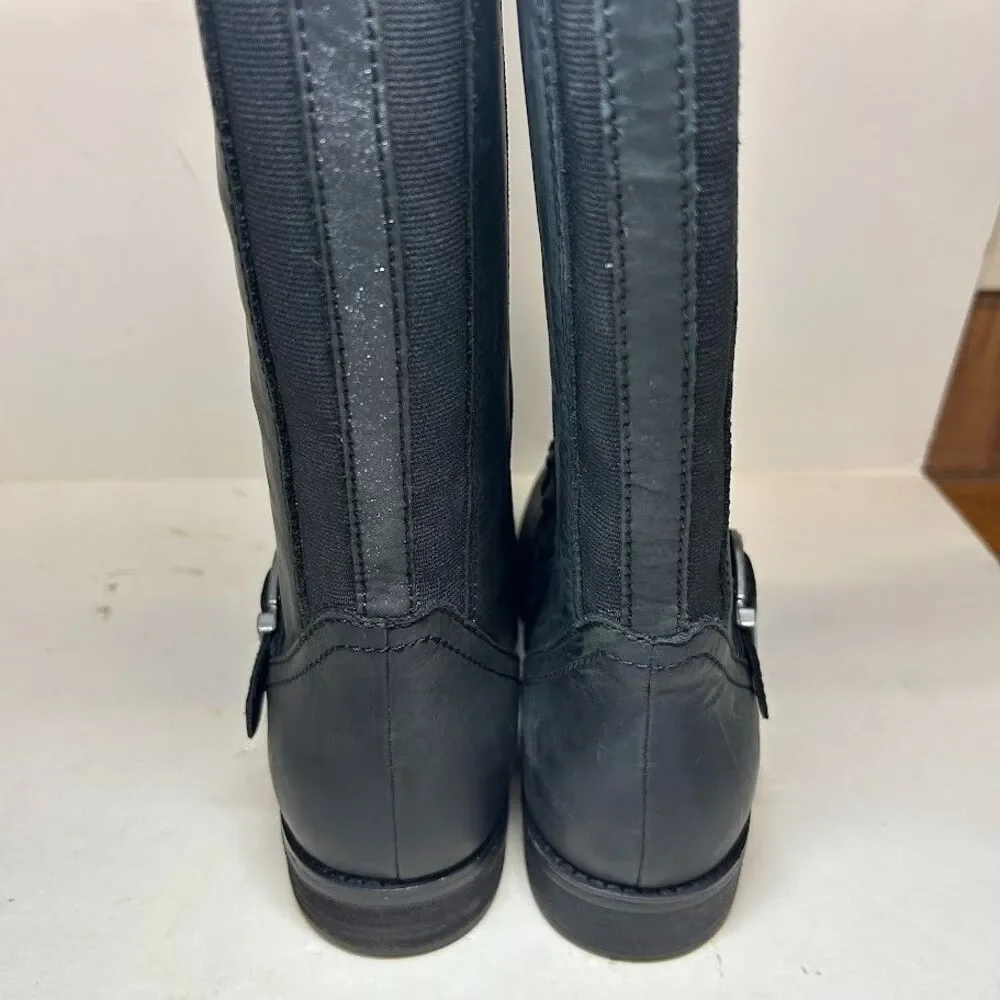 Earth Womens 10 M Black Zip Up Knee High Riding Boots DISPLAY QV9